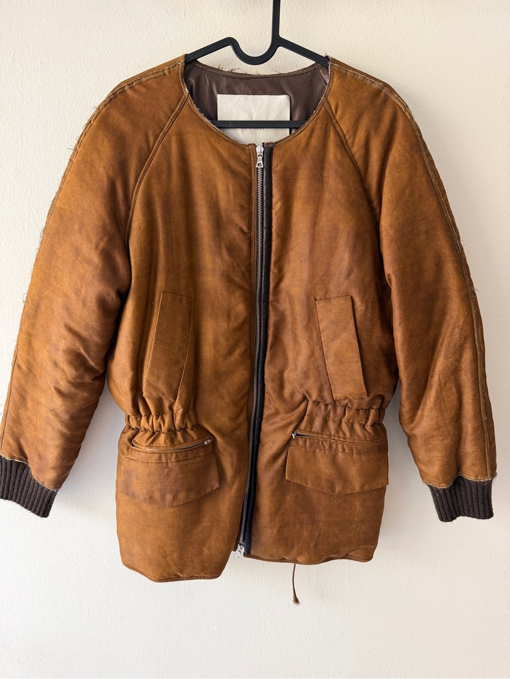 Isaac Mizrahi Brown Suede Bomber Jacket